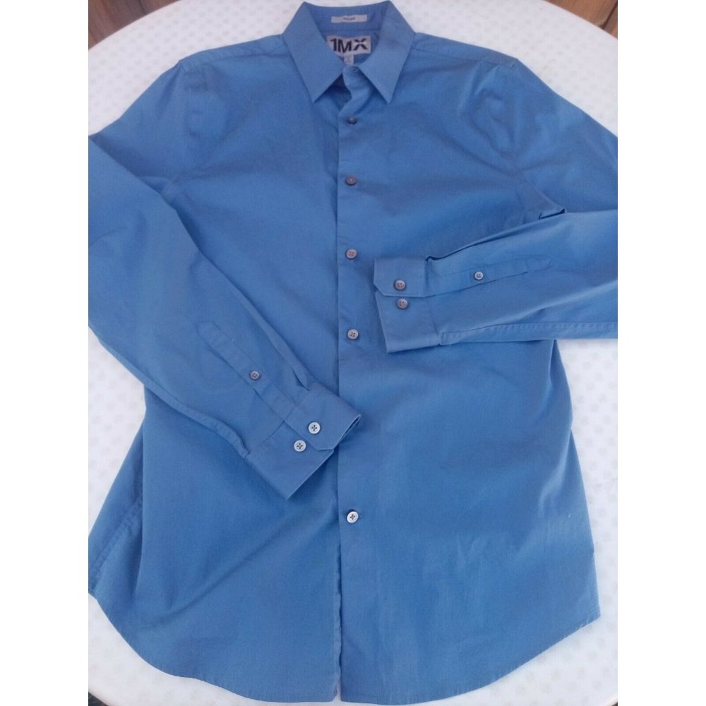 Express 1MX Mens Dress Shirt Button Down Fitted M